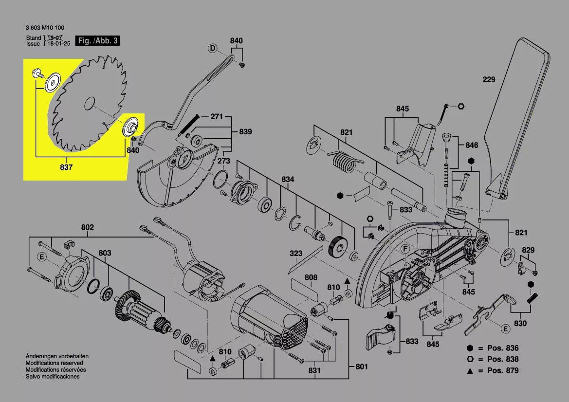 Visserie réf. 1 609 B02 726 scie à onglet Bosch